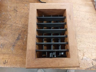 Teak inlaatrooster 152x102mm, Niet ingevuld, Gebruikt, Niet ingevuld, Niet ingevuld