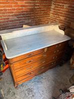 Antiek dressoir met marmeren blad - Klassieke ladekast, Antiek en Kunst, Ophalen