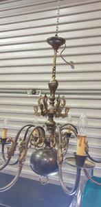 kroonluchter antiek , geheel messing met vissen, Ophalen of Verzenden, 'T Olde Gre-j, Info@toldegrej.nl, Endepoelstraat 20f Didam