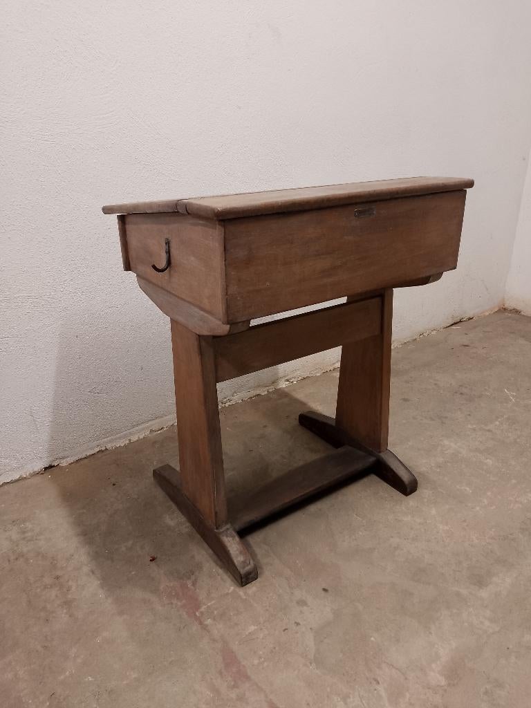 Zeer mooi opgemaakt Schoolbankje/lessenaar gezandstraald, Huis en Inrichting, Bureaus, Gebruikt, Ophalen of Verzenden