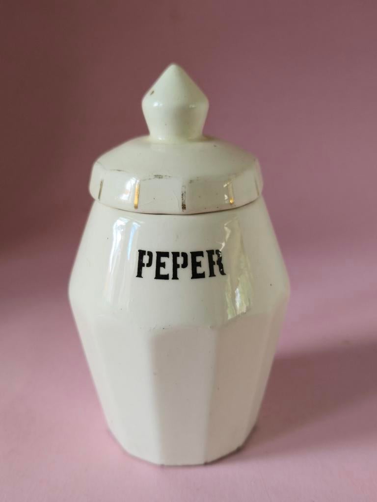 Peper voorraadpot zwart opschrift, Ophalen, Overige materialen, Pot, Bus of Blik