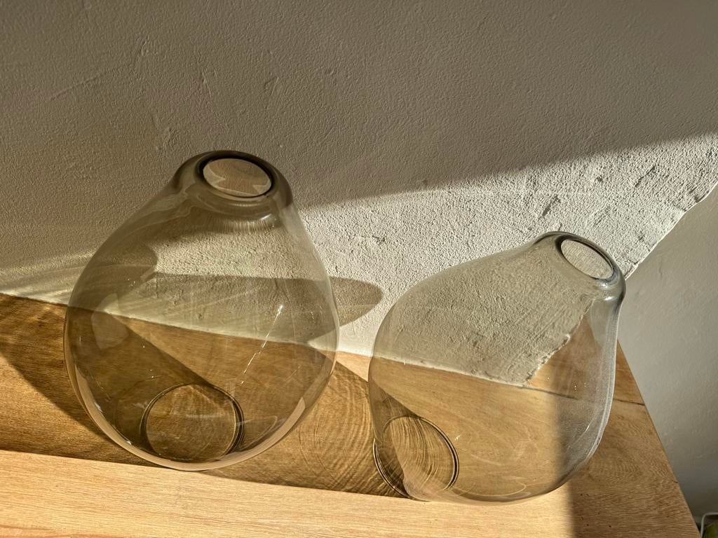 Glazen tulpenlapen - set van 2, Ophalen of Verzenden