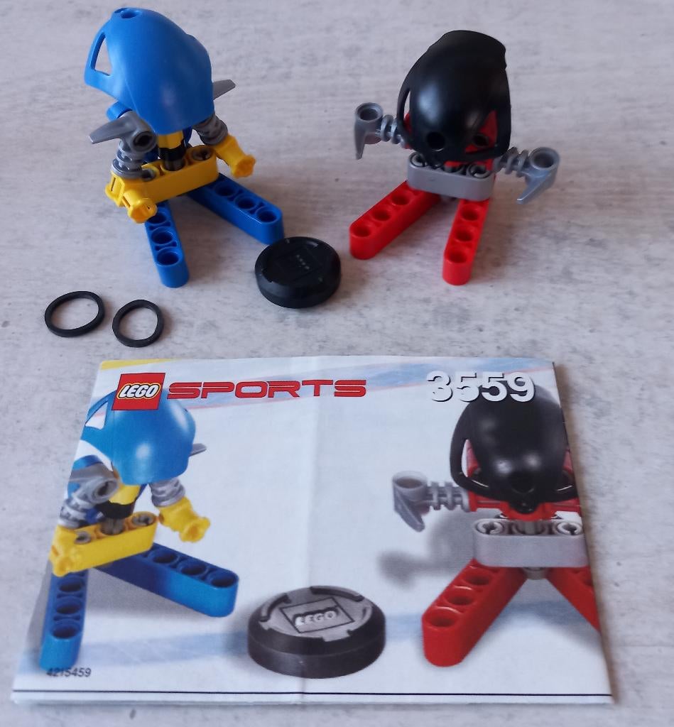 lego 3559-1 lego sport hockey rode en blauwe speler 2003, Gebruikt, Overige thema's, Lego, Compleet