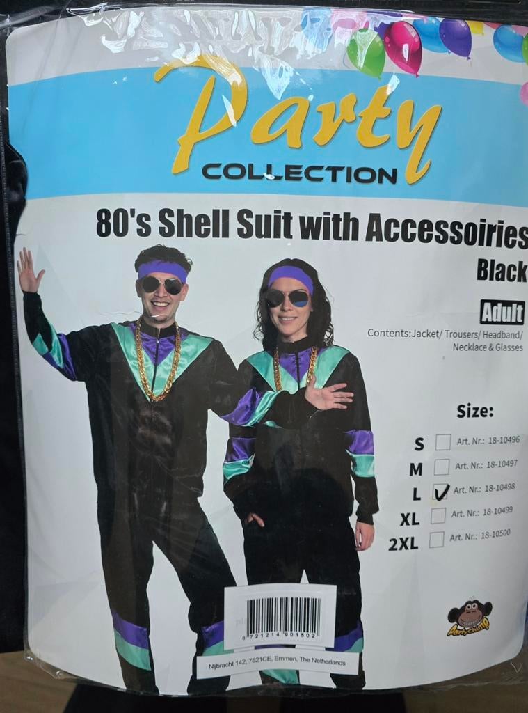 Nieuw! Foute Jaren 80 Party Outfit Unisex S t/m XXL, Ophalen of Verzenden