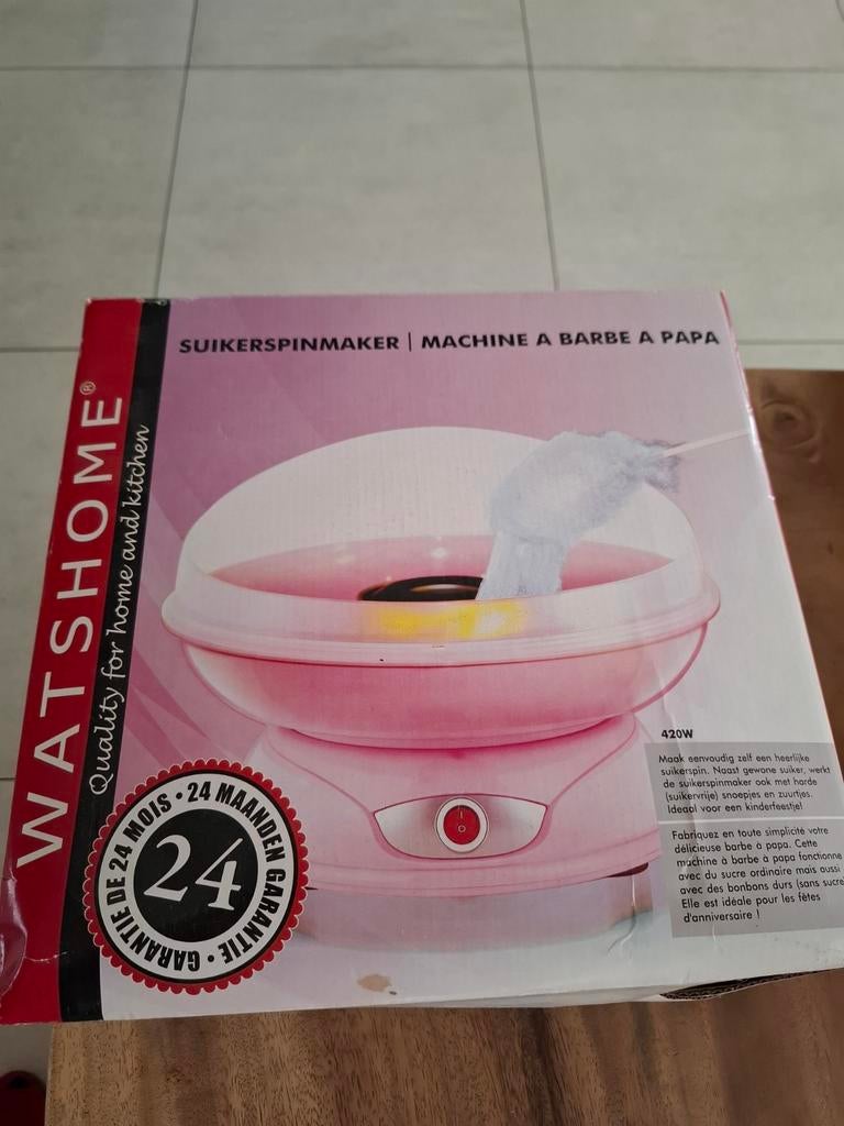 WatsHome Suikerspinmaker - Roze, Witgoed en Apparatuur, Overige Witgoed en Apparatuur, Zo goed als nieuw, Ophalen