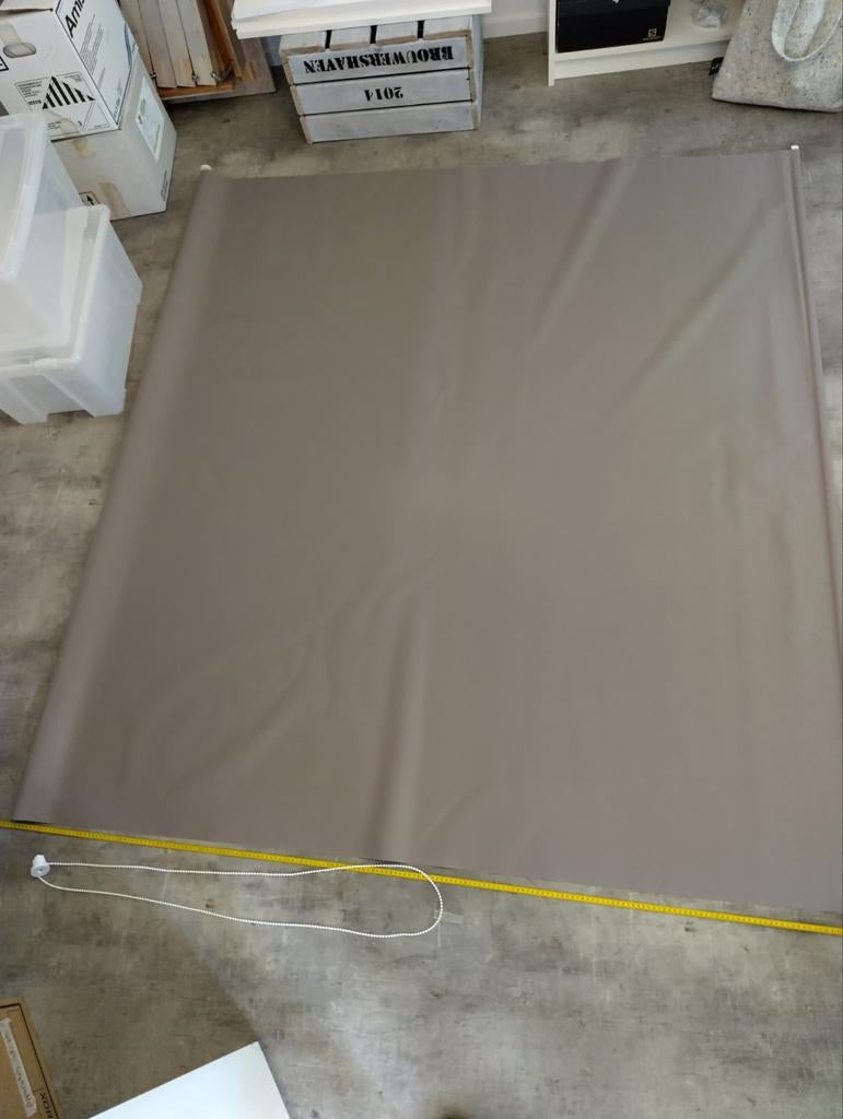 Rolgordijn 2.04 breed bij 185 hoog, Ophalen, Bruin, 50 tot 100 cm, 150 tot 200 cm