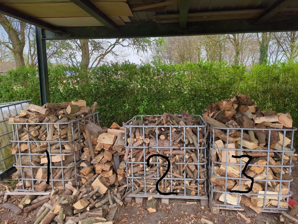Krat Haardhout, Tuin en Terras, Haardhout, 3 tot 6 m³, Ophalen, Eikenhout