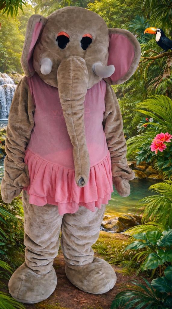 Leuke mascotte met begeleider, Ophalen