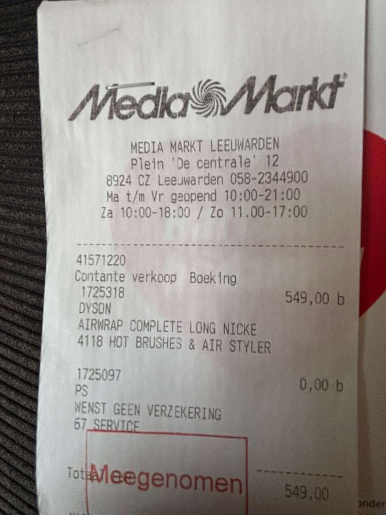 Dyson airwrap, Ophalen of Verzenden, Zo goed als nieuw, Föhn of Haardroger