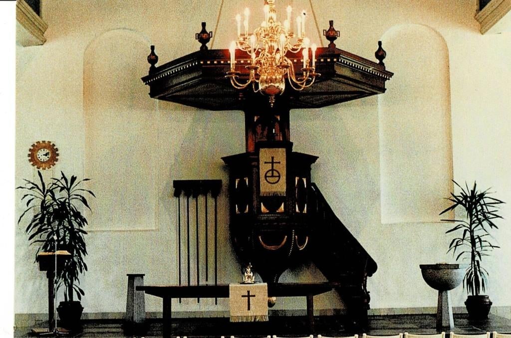 Hoogeveen, interieur Grote Kerk, Ophalen of Verzenden, 1960 tot 1980, Ongelopen, Drenthe