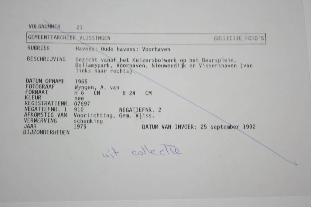 Foto Archief Vlissingen - Beursplein Bellamypark.... 1965, Ophalen of Verzenden, Gelezen