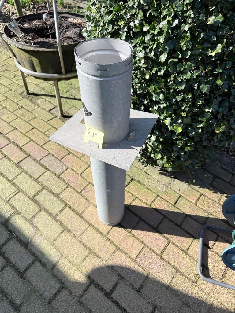 Dubbelwandige doorvoerbuis - 105 cm, Doe-het-zelf en Verbouw, Buizen en Afvoer, Ophalen, Gebruikt, Minder dan 2 meter, 80 mm of meer