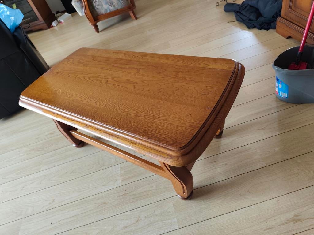 Gratis kersenhouten salontafel, Huis en Inrichting, Tafels | Salontafels, Ophalen, Gebruikt, 100 tot 150 cm, 50 tot 100 cm