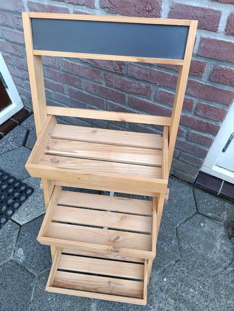 Plantenrekje hout 3 treeds, inklapbaar, Ophalen, 1 of 2 laden, Nieuw, 50 tot 100 cm