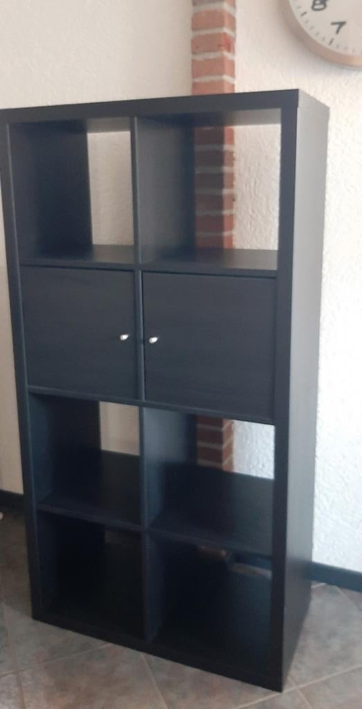 Ikea kallax Vakkenkast met 2 deurtjes, Ophalen, Zo goed als nieuw, Minder dan 150 cm, Minder dan 100 cm
