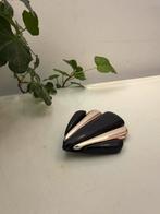 Jaren 80 broche waaier model zwart zilver kleurig, Gebruikt, A, Zwart, Ophalen of Verzenden