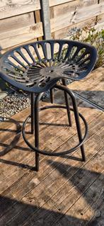 Set van 4 industriële bar krukken, Ophalen, Gebruikt, In hoogte verstelbaar, 60 tot 90 cm