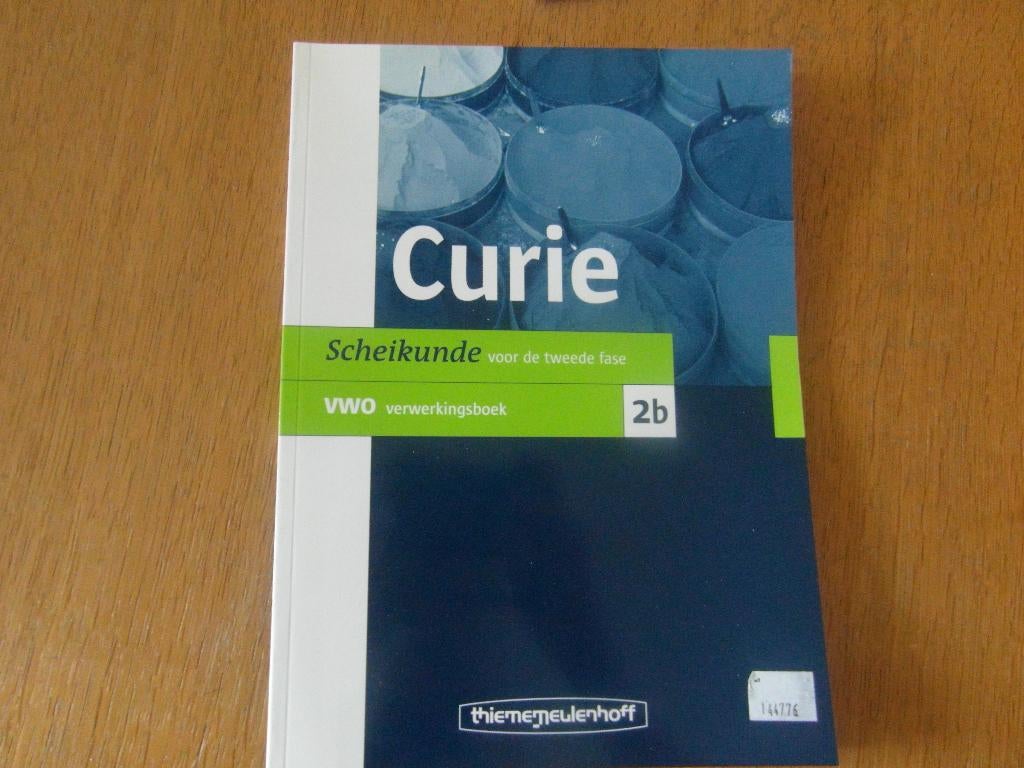 Curie Vwo 2b Verwerkingsboek scheikunde voor de tweede fase, Ophalen of Verzenden, Nieuw, VWO, Scheikunde