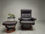 Luxe Stressless relax fauteuil relax stoel draaibaar leer, Huis en Inrichting, Fauteuils, Ophalen, N, N, Leer