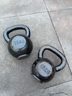 Gietijzeren kettlebells 12 en 16 kg, Ophalen, Gebruikt, Armen, Kettlebell