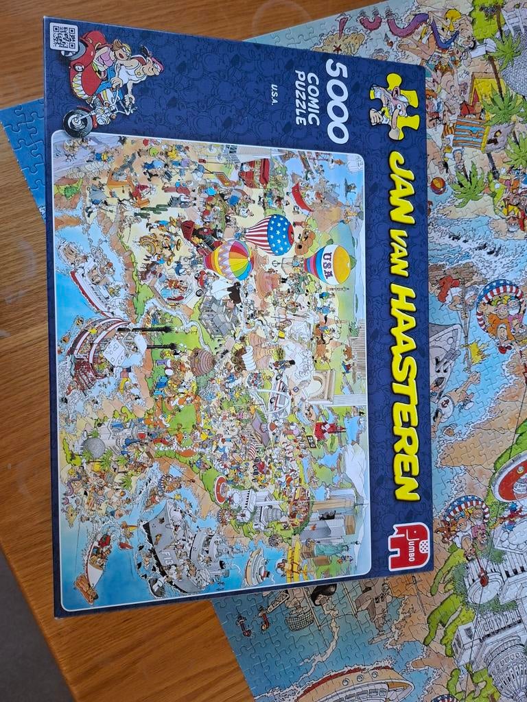 Jan van Haasteren puzzel USA 5000 stukjes, Ophalen, Meer dan 1500 stukjes, Gebruikt, Legpuzzel