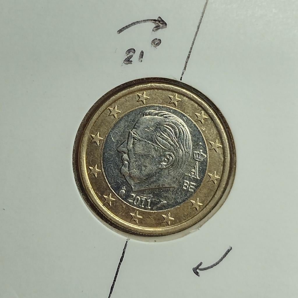 MISSLAG - 1 Euro België 2011, Postzegels en Munten, Munten | Europa | Euromunten, Ophalen of Verzenden, België, 2 euro, Losse munt