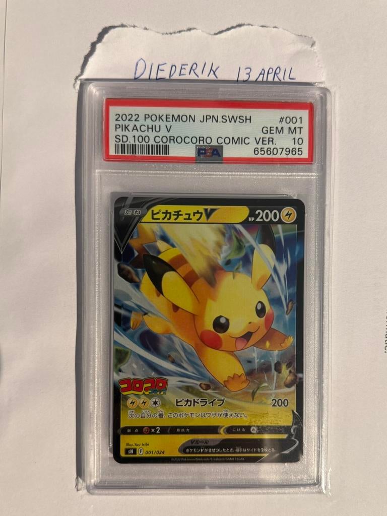 PSA 10 pikachu v corocoro, Ophalen of Verzenden, Zo goed als nieuw