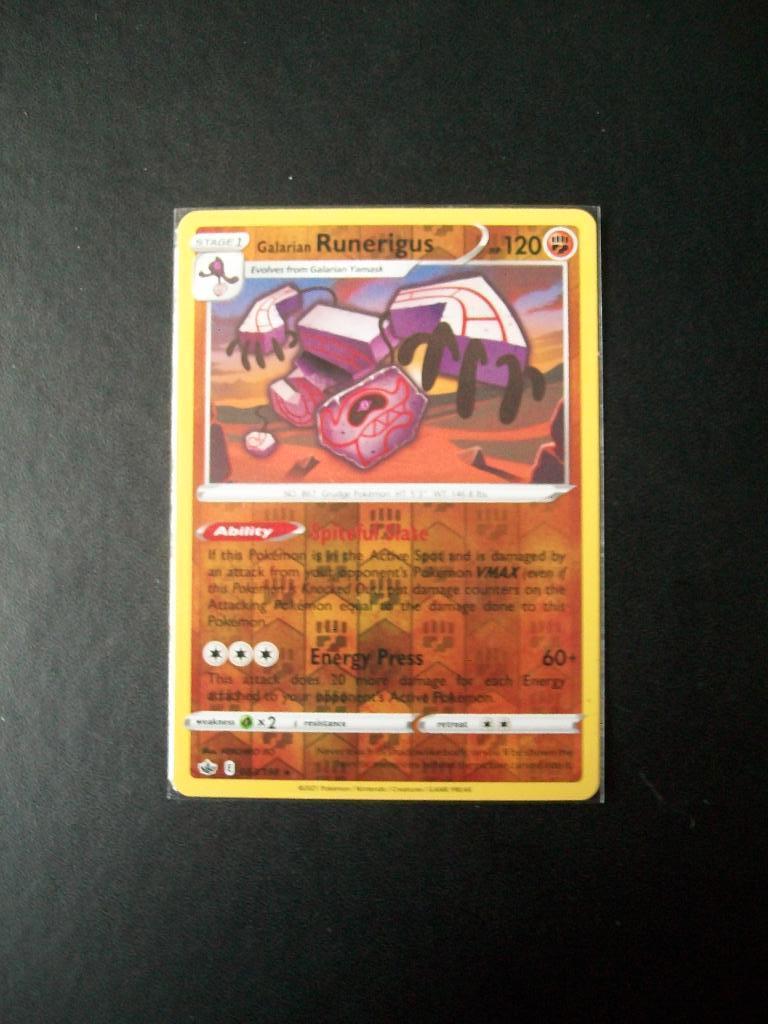 9989 Nieuwe Pokemon Kaart holofoil Galarian RUNERIGUS 83/198, Verzenden, Nieuw, Losse kaart, Foil