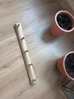 Houten kapstok met 5 haken, Gebruikt, Minder dan 100 cm, Hout, Ophalen