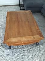 Teak opium salontafel met zilveren poten, 100 tot 150 cm, Teakhout, Zo goed als nieuw, Minder dan 50 cm