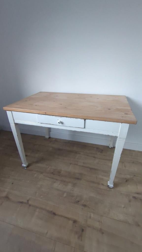 Houten bureau met lade gratis, Huis en Inrichting, Bureaus, Ophalen, Gebruikt
