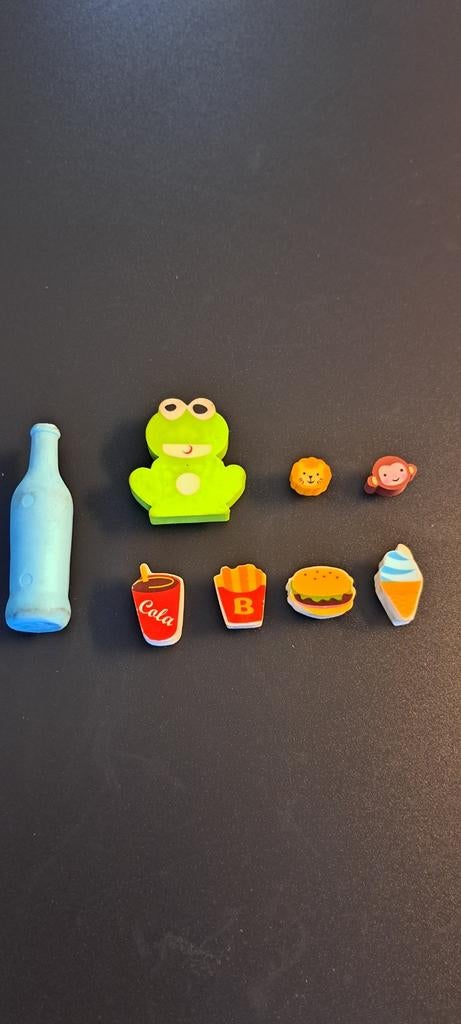 Leuke verzameling gummen!
Flesje, kikker, leeuw, aap, etc., Ophalen of Verzenden, Zo goed als nieuw