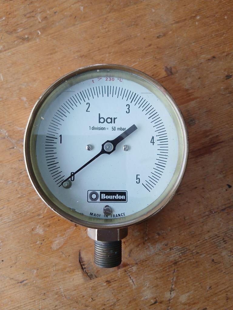 Manometer Drukmeter Oliedruk sleepboot schip, Watersport en Boten, Accessoires en Onderhoud, Ophalen of Verzenden, Gebruikt