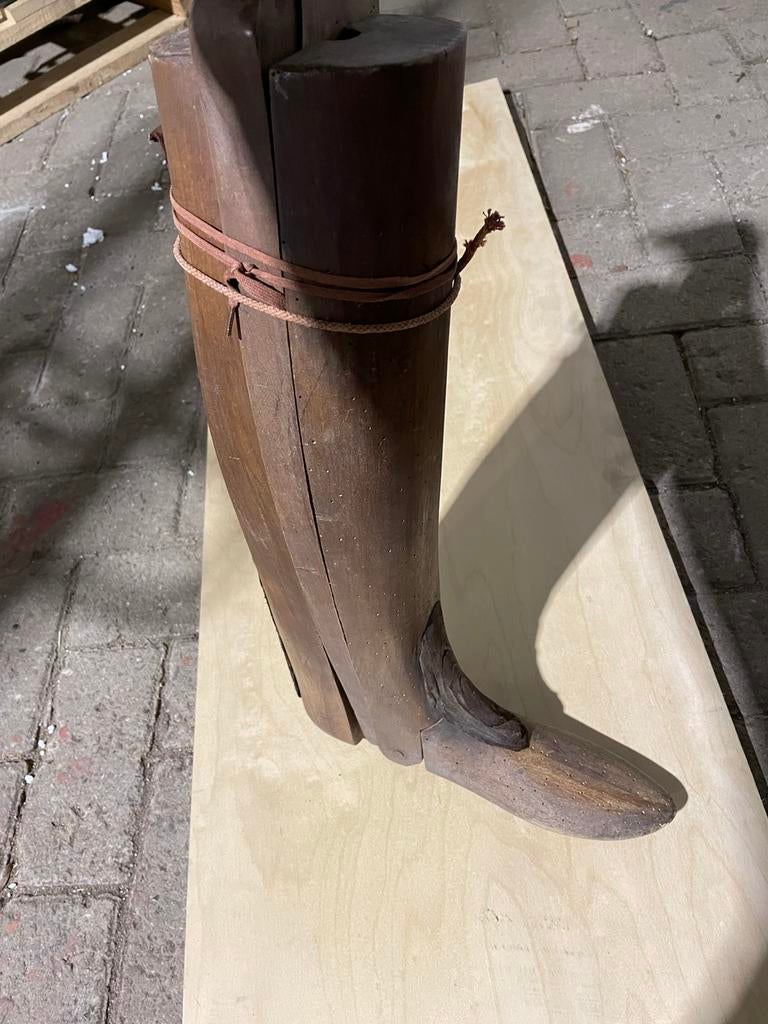 Brocante decoratie houten laars, Antiek en Kunst, Ophalen of Verzenden