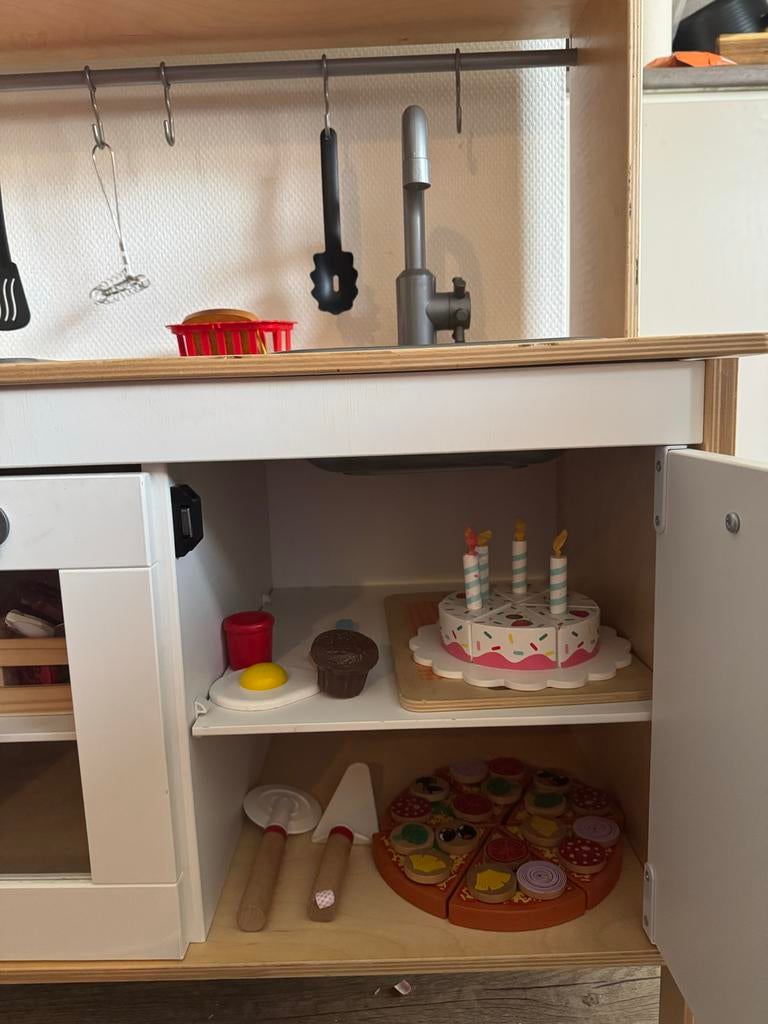 Houten Kinderkeuken met Accessoires, Ophalen, Zo goed als nieuw, Hout, Speelkeuken