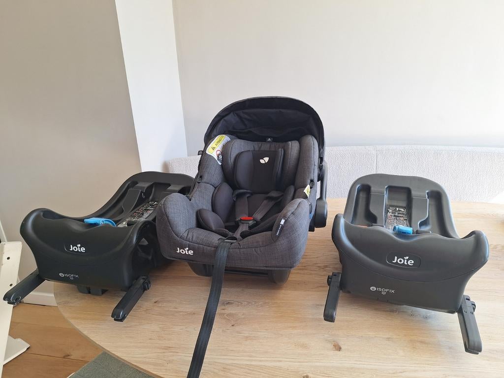 Joie i-Gemm autostoel met twee i-Base Advance isofix, Kinderen en Baby's, Autostoeltjes, Zijbescherming, Zo goed als nieuw, Isofix