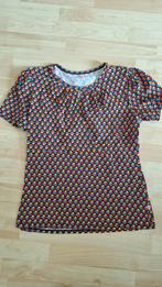 Blutsgeschwister xl shirt korte mouw bloemetjes, Zwart, Maat 46/48 (XL) of groter, Ophalen of Verzenden, Zo goed als nieuw