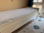 Eenpersoonsbed met twee lades, wit, Smyga Ikea, Huis en Inrichting, Slaapkamer | Bedden, Ophalen, Gebruikt, 90 cm, Eenpersoons