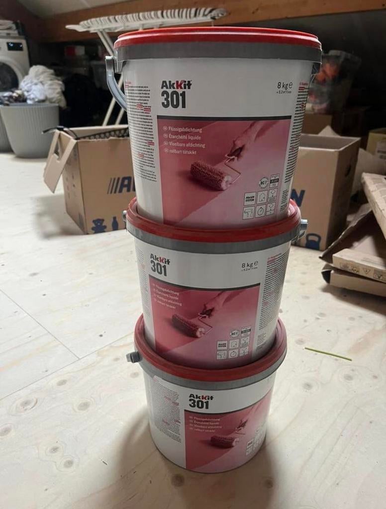 Akkit 301 vloeibare afdichting 8 kg 2 potten, Minder dan 5 liter, Ophalen, Nieuw, Overige kleuren