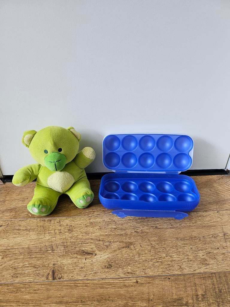 ** Tupperware blauwe eierdoos voor 10 eieren, Huis en Inrichting, Ophalen of Verzenden, Gebruikt, Blauw, Overige typen