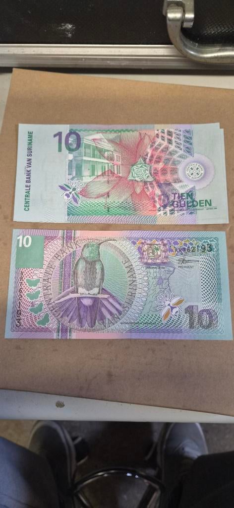 Surinaamse 10 Gulden biljetten (5 stuks), Ophalen of Verzenden, 10 gulden