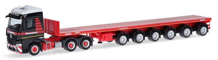 Mercedes Benz Arocs S. ballasttrailer Mammoet (NL), Hobby en Vrije tijd, Modelauto's | 1:87, Nieuw, Bus of Vrachtwagen, Herpa