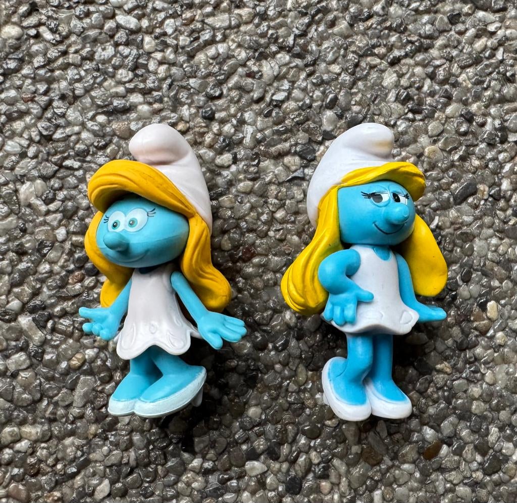 2x smurfin, in prima staat, Ophalen of Verzenden, Zo goed als nieuw, Smurfin, Poppetje, Figuurtje of Knuffel