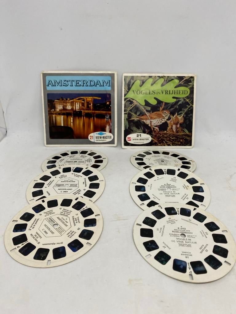 Vintage Sawyers View-Master Pakketten - Amsterdam & Vogels, Gebruikt, 1960 geen email, Ophalen of Verzenden, Sawyers inc