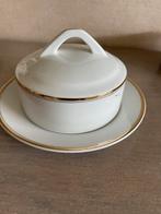 Vintage Mooie Porceleinen Botervloot, Overige typen, Ophalen of Verzenden, Zo goed als nieuw, Wit