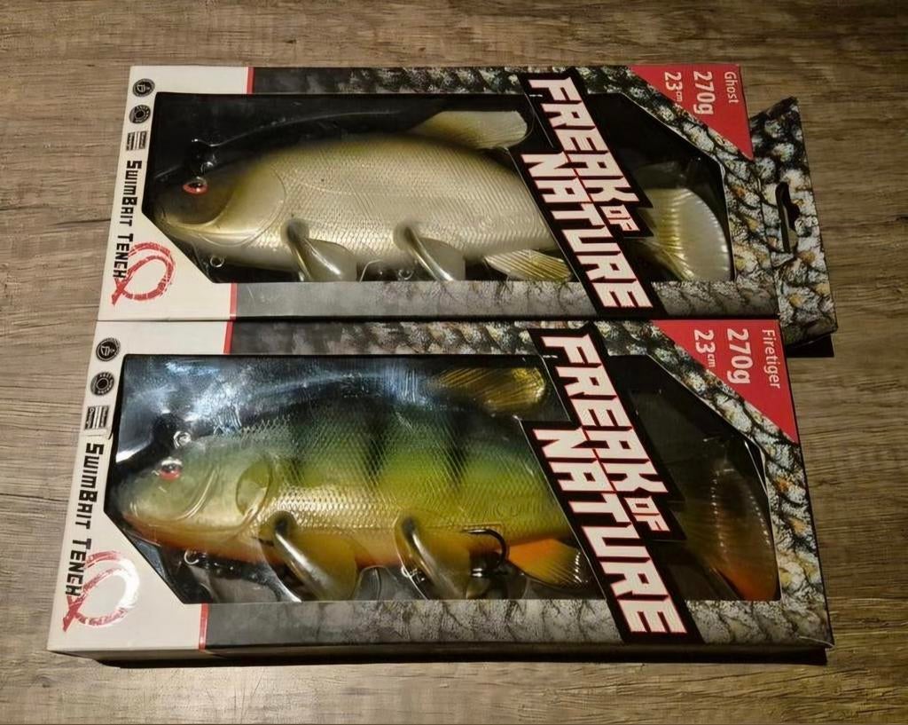 2x freak of nature zeelt swimbait kunstaas snoek en meerval, Ophalen of Verzenden, Zo goed als nieuw, Overige typen