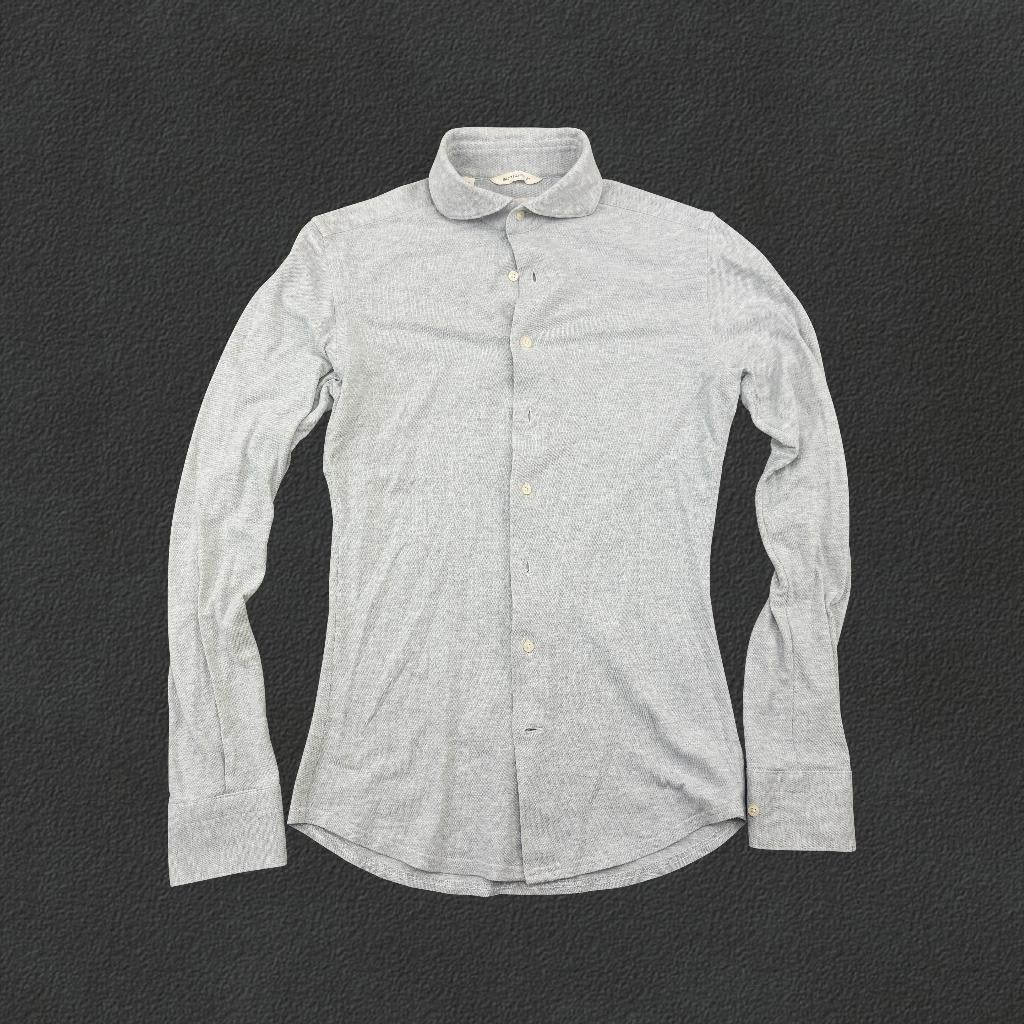 (1158) Grijs Suitsupply overhemd - Heren 37 - Zeer goed, Maat 56/58 (XL), Ophalen of Verzenden, Zo goed als nieuw, Grijs