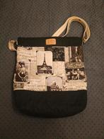 Handgemaakte schoudertas met Parijs-thema, Ophalen of Verzenden, Nieuw, Zwart, Schoudertasje