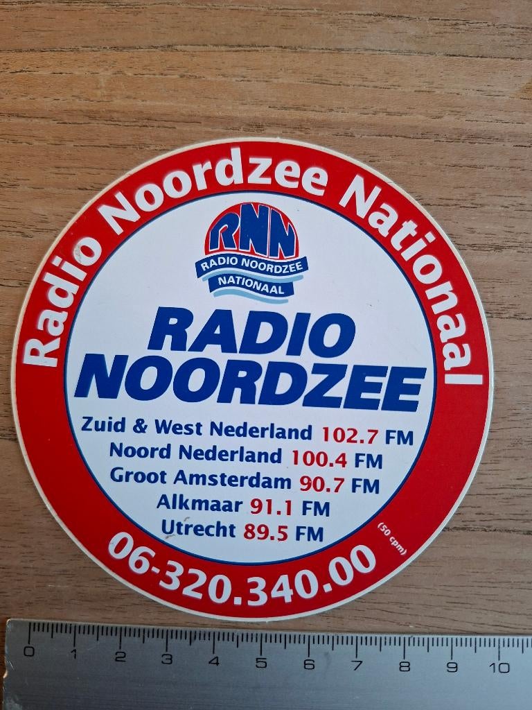 Sticker radio Noordzee, Ophalen of Verzenden, Zo goed als nieuw, Film, Tv of Omroep