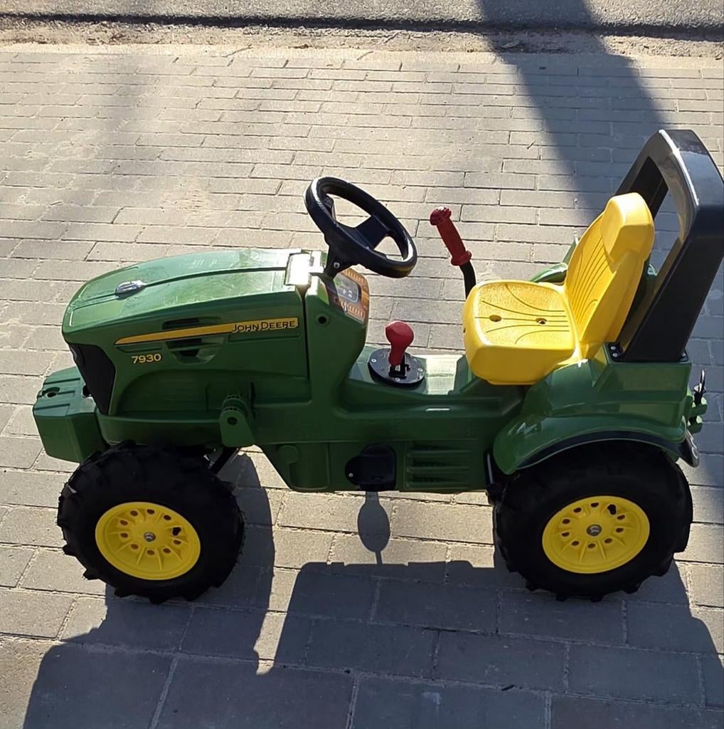 Traptractor john deere 7930 met voorlader en luchtbanden, Kinderen en Baby's, Speelgoed | Buiten | Skelters, Ophalen, Zo goed als nieuw